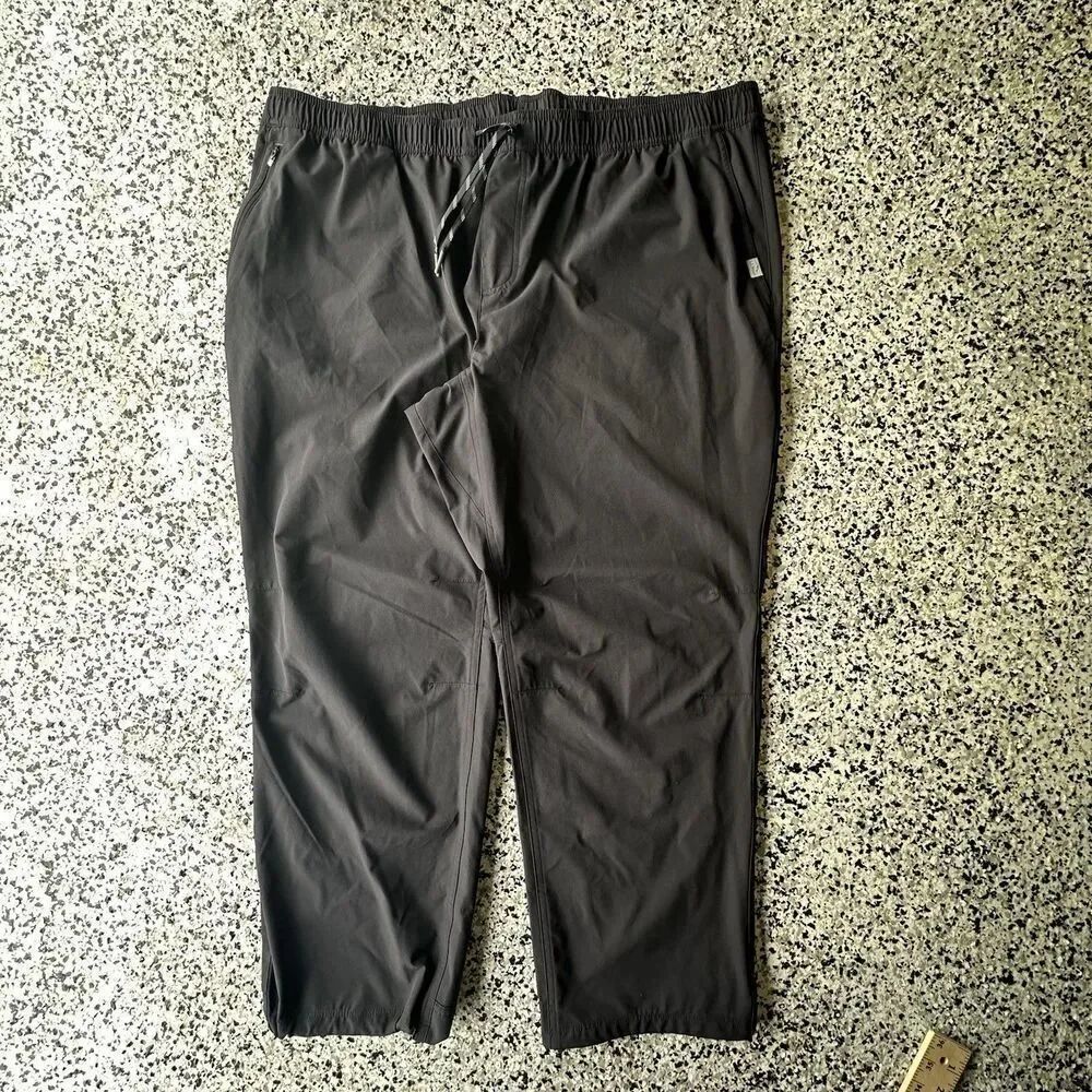 LL Bean Multisport Pants Mens XXL 28" Inseam Black Straight Leg 515264 Hiking